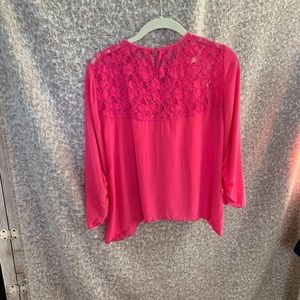 BCBGMaxAzria Tops - BCBG Lilliana Silk Lace Ruffle Blouse Begonia XXS BCBGMaxAzria Tops - BCBG Lilliana Silk Lace Ruffle Blouse Begonia XXS